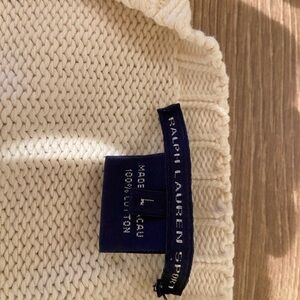 Large white knit Polo